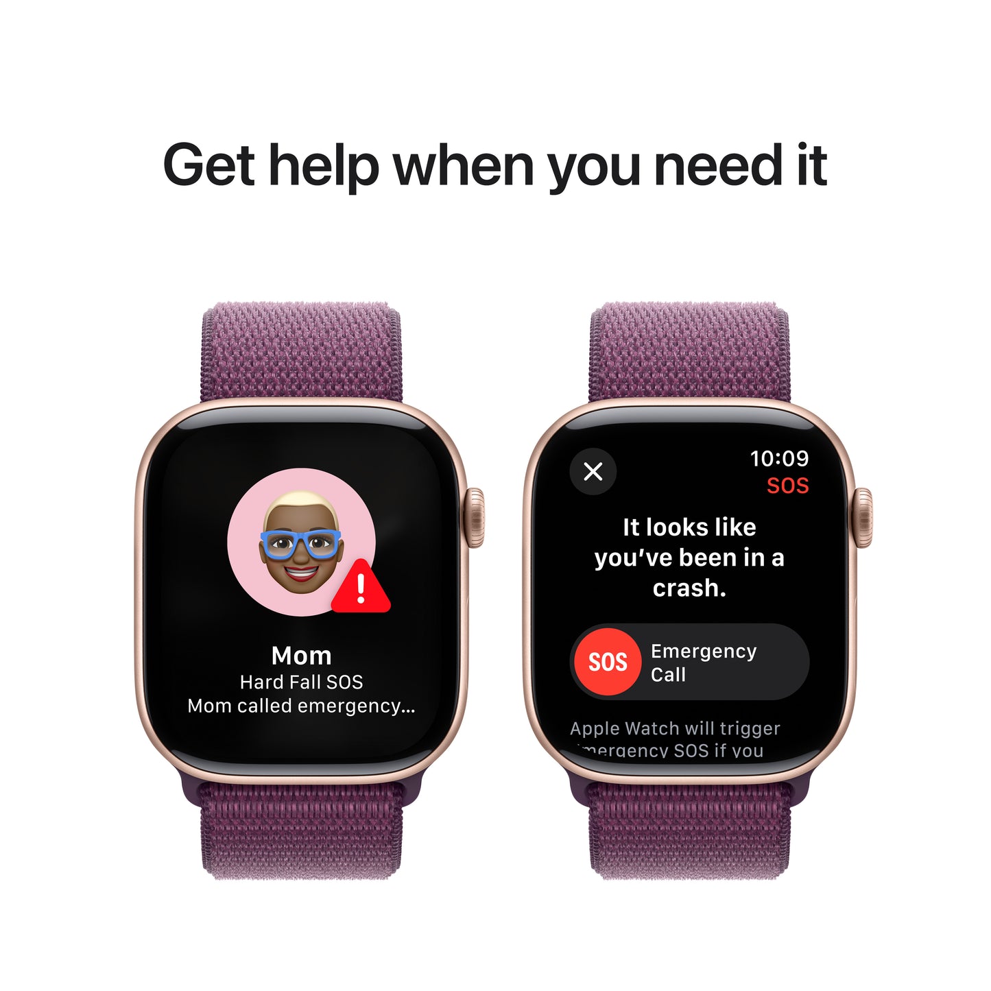 Apple Watch Series 10 GPS 46mm růžově zlaté hliníkové pouzdro se švestkovým sportovním provlékacím řemínkem - iSTYLE CZ