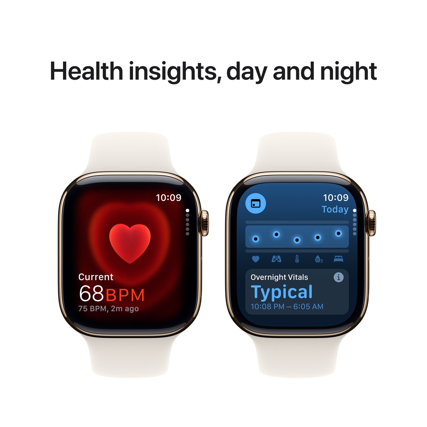 Apple Watch Series 10 GPS + Cellular 46mm zlaté titanové pouzdro s hvězdně bílým sportovním řemínkem - S/M - iSTYLE CZ