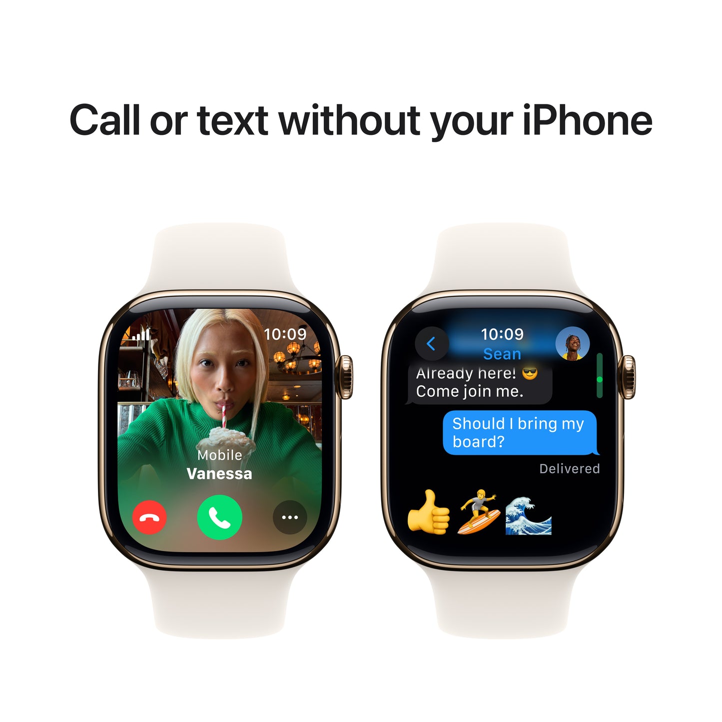 Apple Watch Series 10 GPS + Cellular 46mm zlaté titanové pouzdro s hvězdně bílým sportovním řemínkem - S/M - iSTYLE CZ