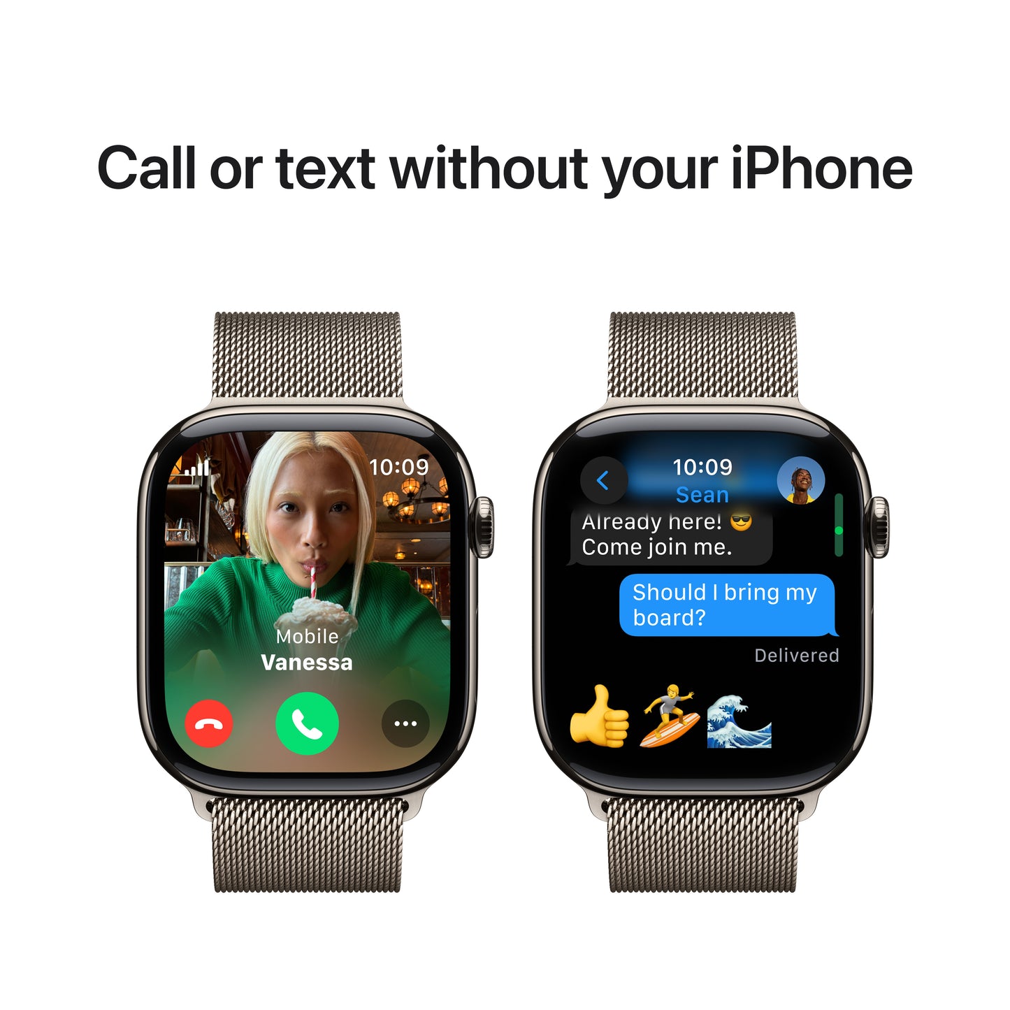 Apple Watch Series 10 GPS + Cellular 46mm přírodní titanové pouzdro s přírodním milánským tahem - M/L - iSTYLE CZ