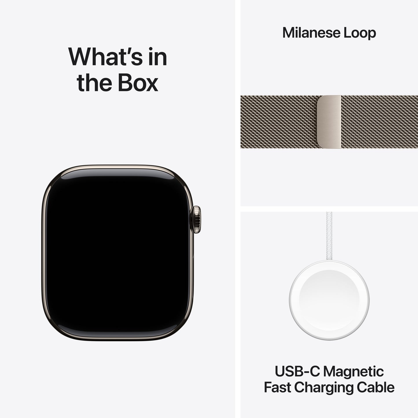Apple Watch Series 10 GPS + Cellular 46mm přírodní titanové pouzdro s přírodním milánským tahem - M/L - iSTYLE CZ