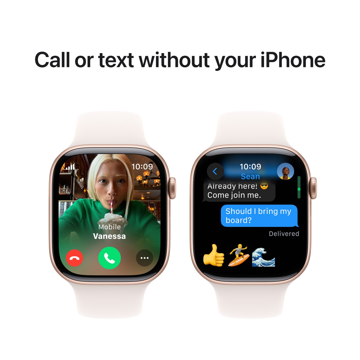 Apple Watch Series 10 GPS + Cellular 46mm růžově zlaté hliníkové pouzdro se světle ruměným sportovním řemínkem - S/M - iSTYLE CZ