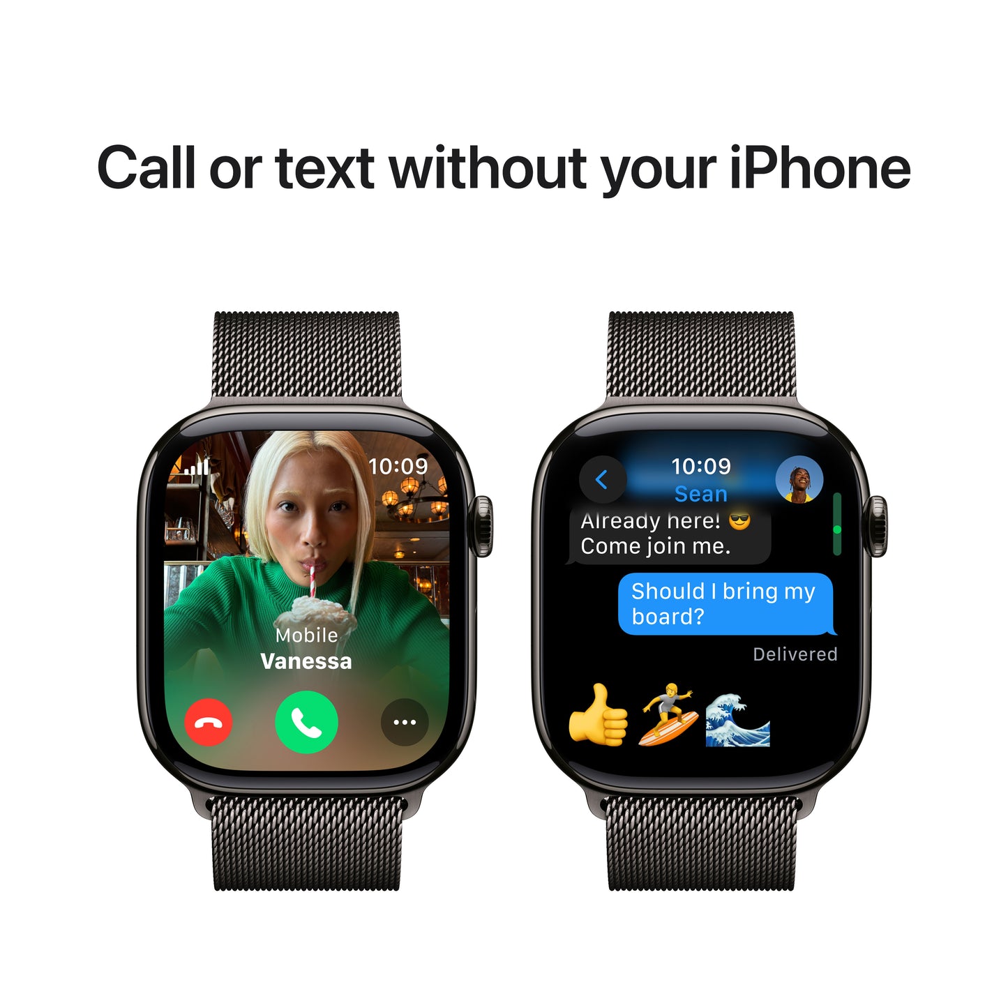 Apple Watch Series 10 GPS + Cellular 46mm břidlicově šedé titanové pouzdro s břidlicově šedým milánským tahem - M/L (otevřený) - iSTYLE CZ
