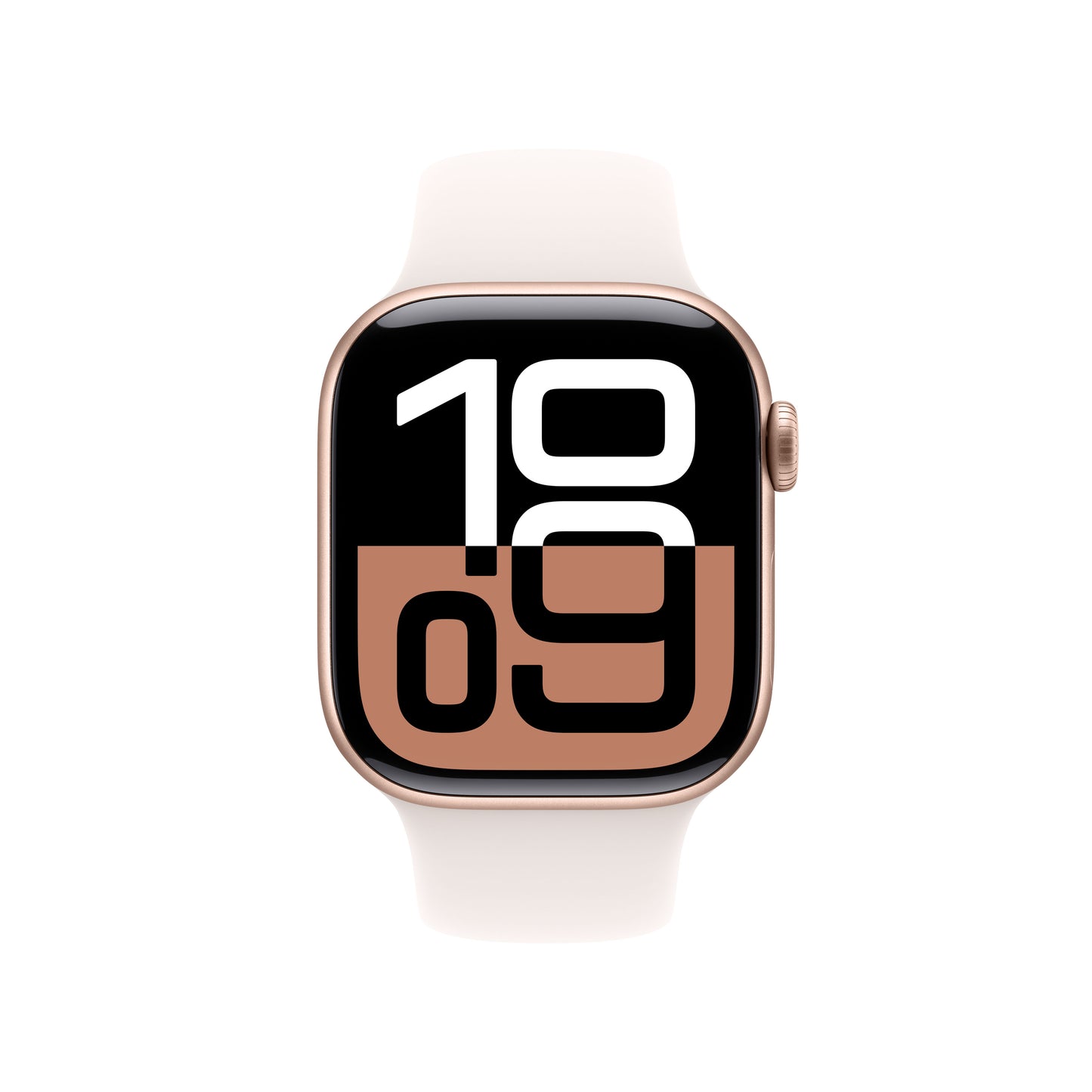 Apple Watch Series 10 GPS 42mm růžově zlaté hliníkové pouzdro se světle ruměným sportovním řemínkem - S/M - iSTYLE CZ