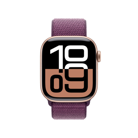 Apple Watch Series 10 GPS 42mm růžově zlaté hliníkové pouzdro se švestkovým sportovním provlékacím řemínkem - iSTYLE CZ
