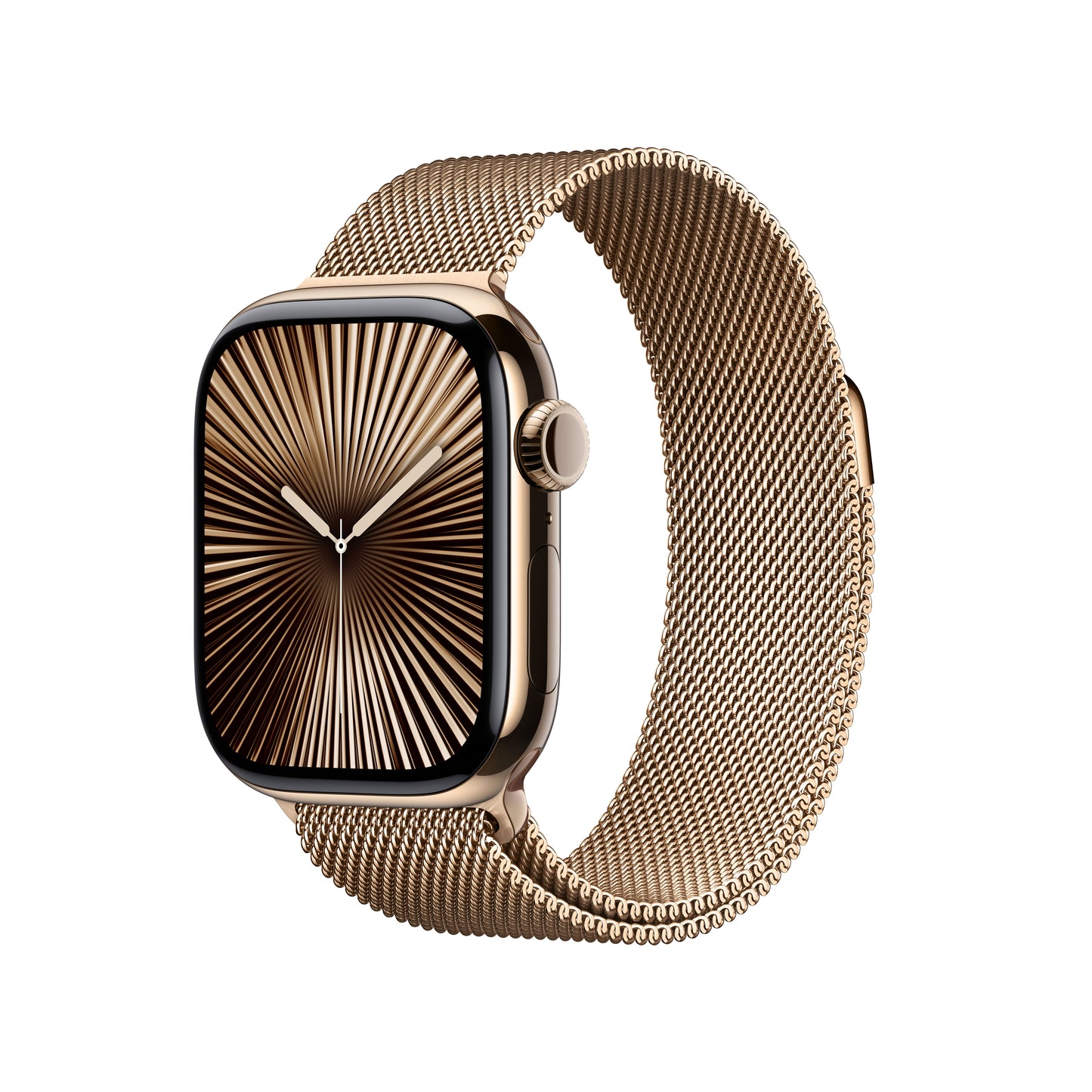 Apple Watch Series 10 GPS + Cellular 42mm zlaté titanové pouzdro se zlatým milánským tahem - iSTYLE CZ