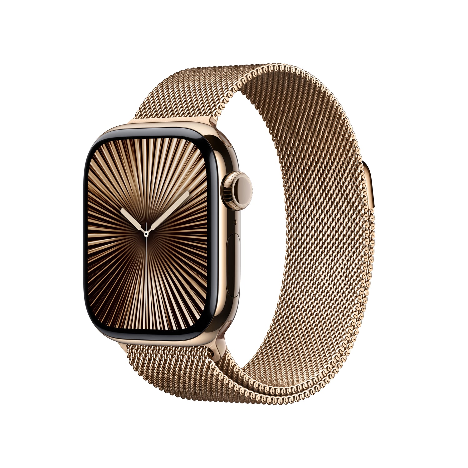 Apple Watch Series 10 GPS + Cellular 42mm zlaté titanové pouzdro se zlatým milánským tahem - iSTYLE CZ