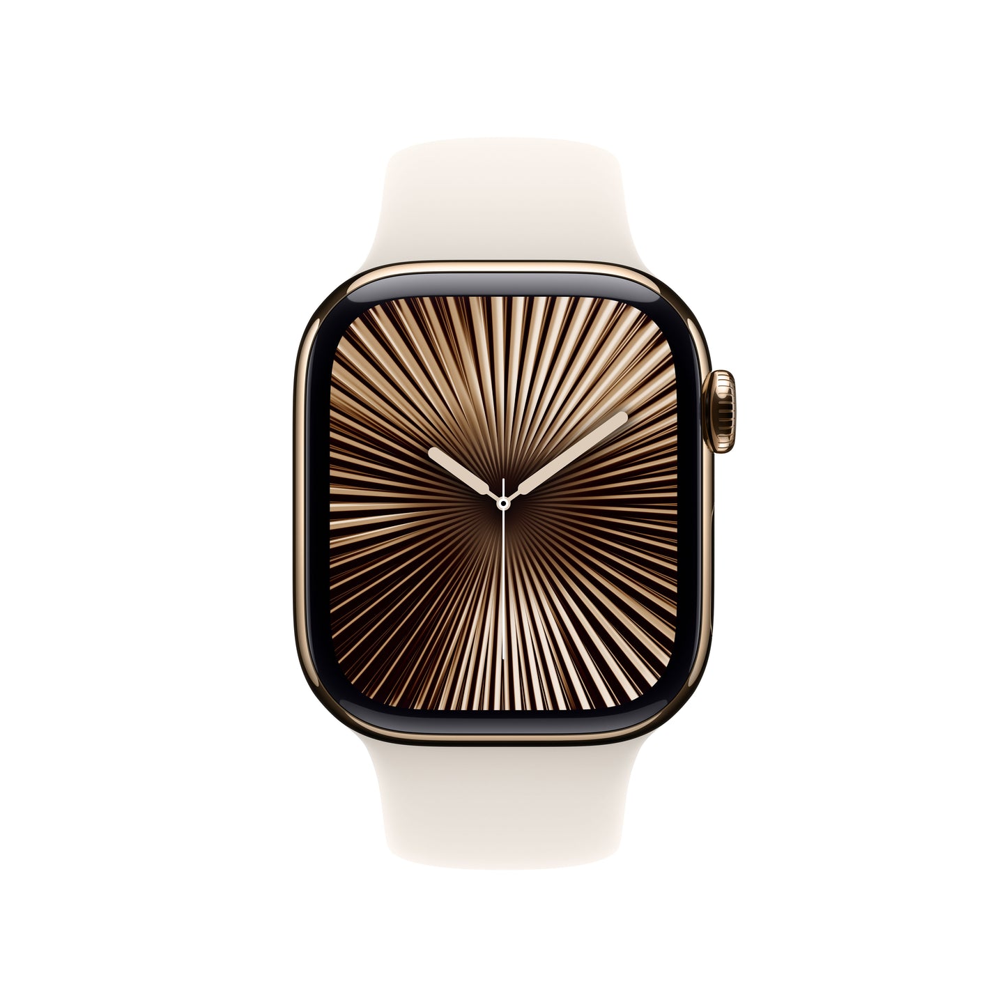 Apple Watch Series 10 GPS + Cellular 42mm zlaté titanové pouzdro s hvězdně bílým sportovním řemínkem - S/M - iSTYLE CZ
