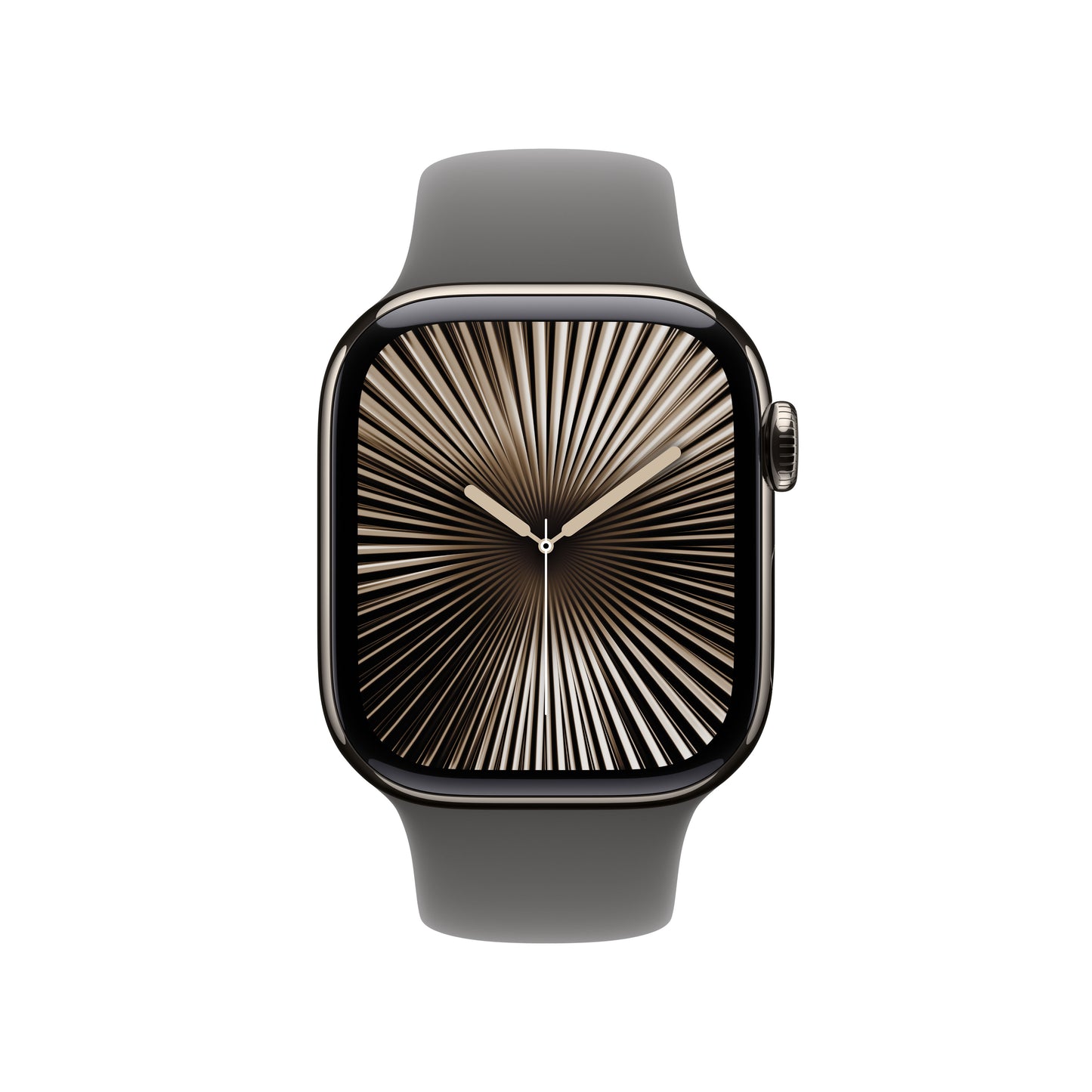 Apple Watch Series 10 GPS + Cellular 42mm přírodní titanové pouzdro se skálově šedým sportovním řemínkem - M/L - iSTYLE CZ