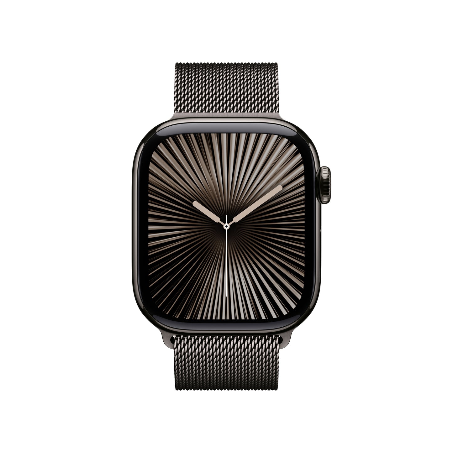 Apple Watch Series 10 GPS + Cellular 42mm břidlicově šedé titanové pouzdro s břidlicově šedým milánským tahem (otevřený) - iSTYLE CZ