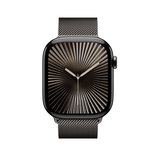 Apple Watch Series 10 GPS + Cellular 46mm břidlicově šedé titanové pouzdro s břidlicově šedým milánským tahem - M/L (otevřený) - iSTYLE CZ