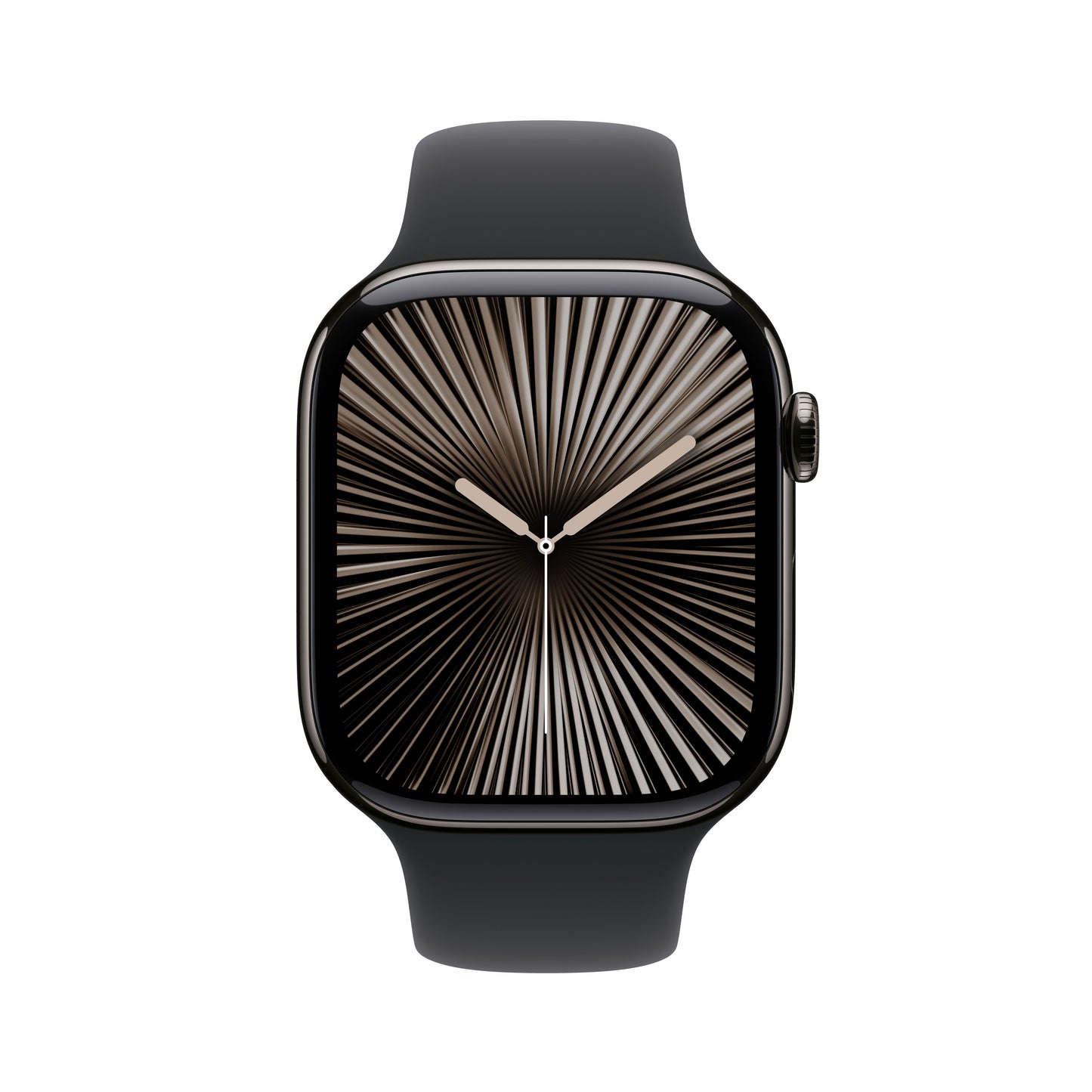 Apple Watch Series 10 GPS + Cellular 46mm břidlicově šedé titanové pouzdro s černým sportovním řemínkem - S/M (otevřený) - iSTYLE CZ