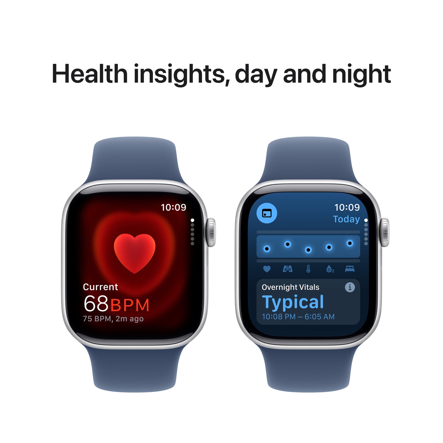 Apple Watch Series 10 GPS 42mm stříbné hliníkové pouzdro s denimovým sportovním řemínkem - M/L - iSTYLE CZ