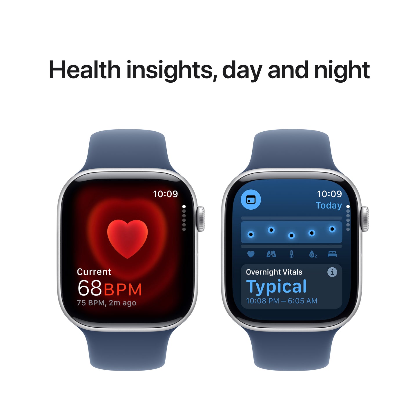 Apple Watch Series 10 GPS 46mm stříbné hliníkové pouzdro s denimovým sportovním řemínkem - M/L - iSTYLE CZ