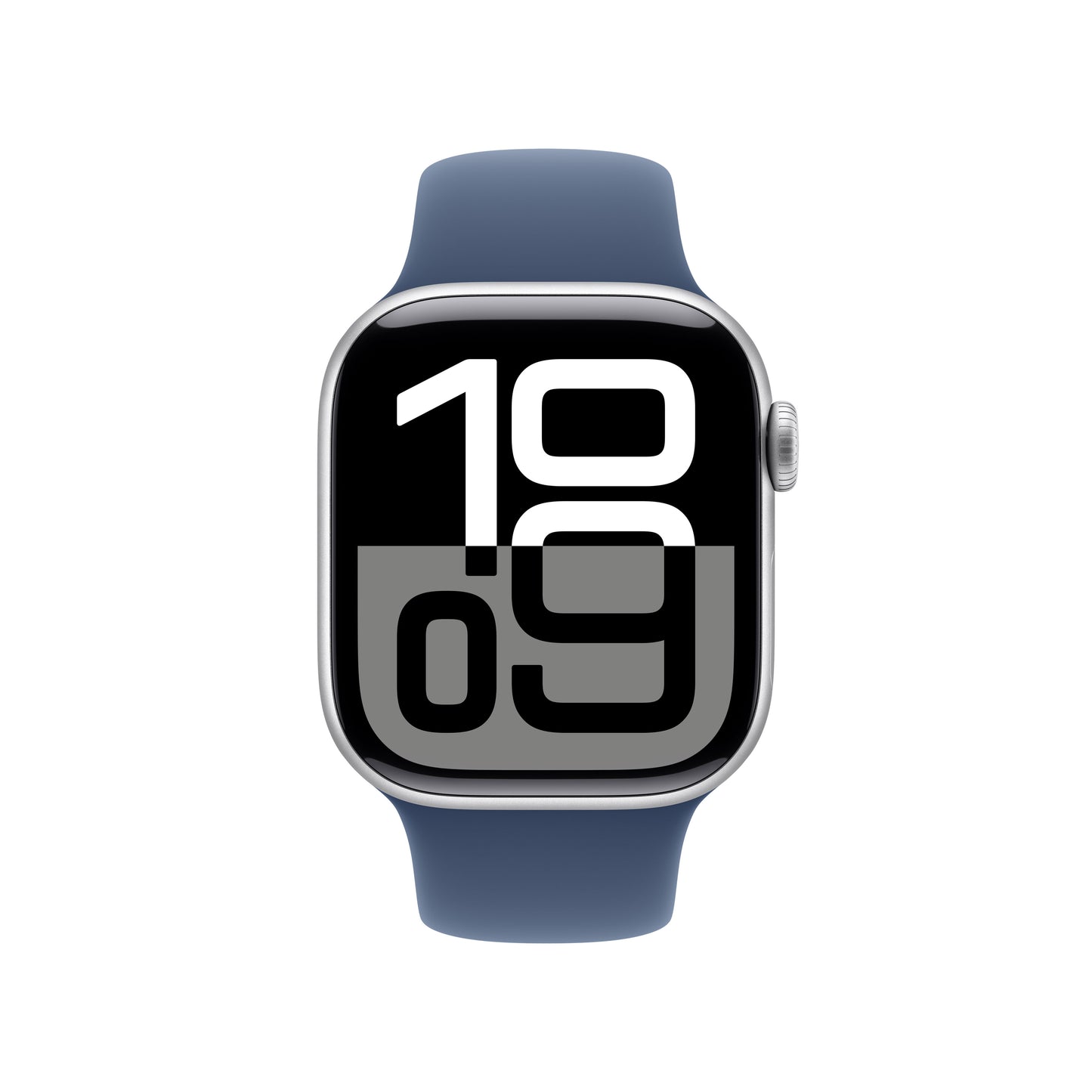 Apple Watch Series 10 GPS 42mm stříbné hliníkové pouzdro s denimovým sportovním řemínkem - S/M - iSTYLE CZ