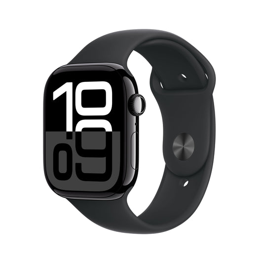 Apple Watch Series 10 GPS 46mm klavírně černé hliníkové pouzdro s černým sportovním řemínkem - S/M - iSTYLE CZ