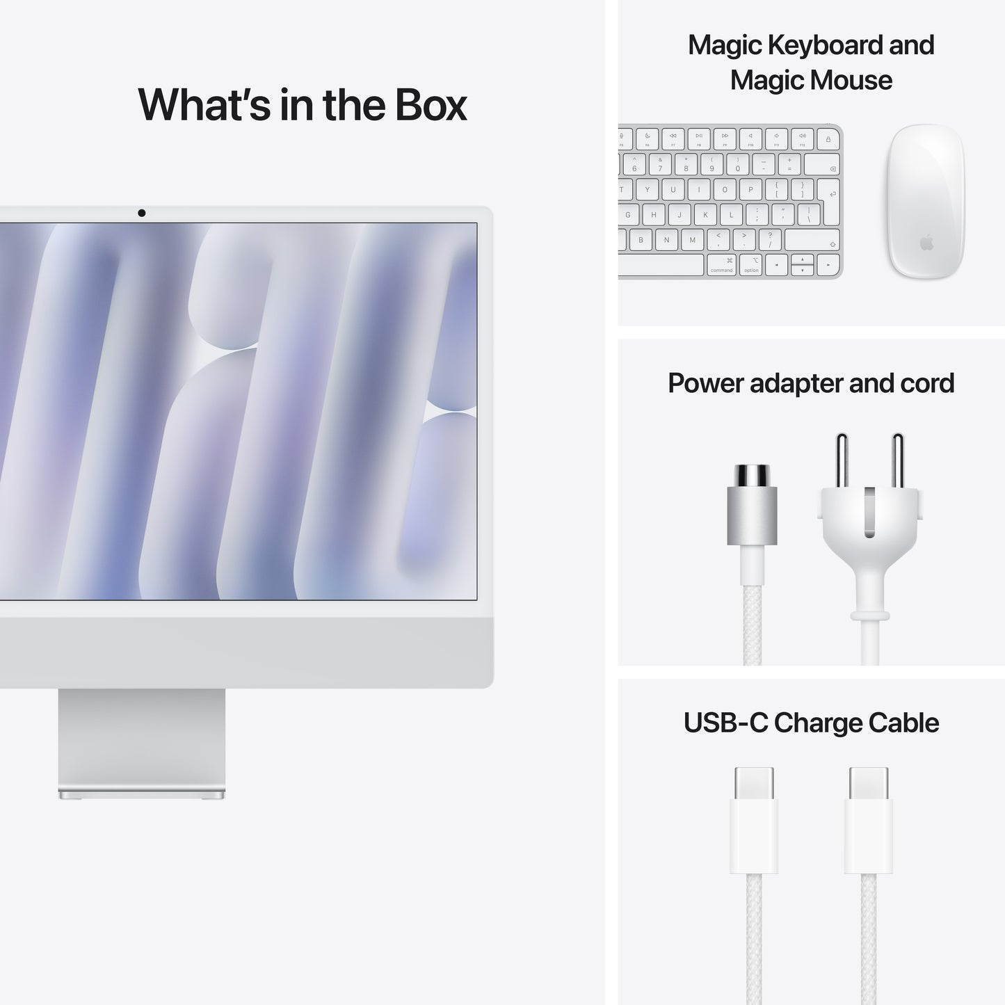 iMac 24“ 4.5K displej, Apple M4 8jádrové CPU, 8jádrové GPU, 16GB, 256GB SSD, CZ - stříbrný - iSTYLE CZ