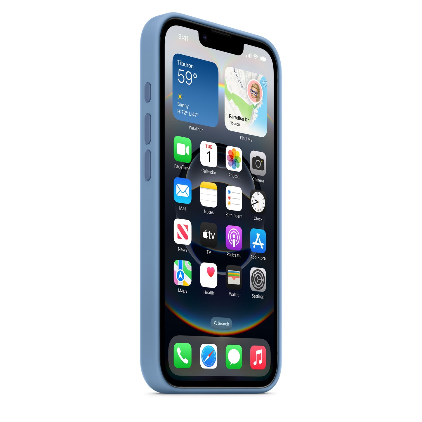 Apple silikonový kryt na iPhone 16e – ledově modrý - iSTYLE CZ