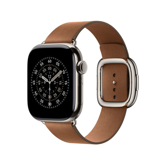 Řemínek pro Apple Watch 38/40/41/42 mm Apple karamelový s moderní přezkou - velký - iSTYLE CZ
