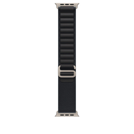 Řemínek pro Apple Watch 44/45/46/49 mm Apple černý Alpský tah - velký - provedení z přírodního titanu - iSTYLE CZ