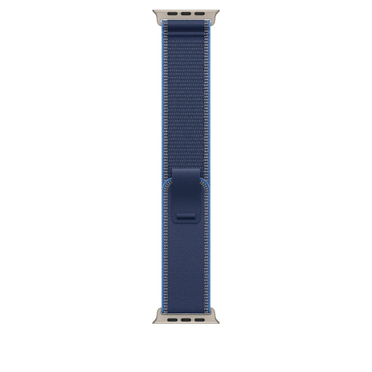 Řemínek pro Apple Watch 44/45/46/49 mm Apple modrý / jasně modrý Trailový tah - M/L - provedení z přírodního titanu - iSTYLE CZ