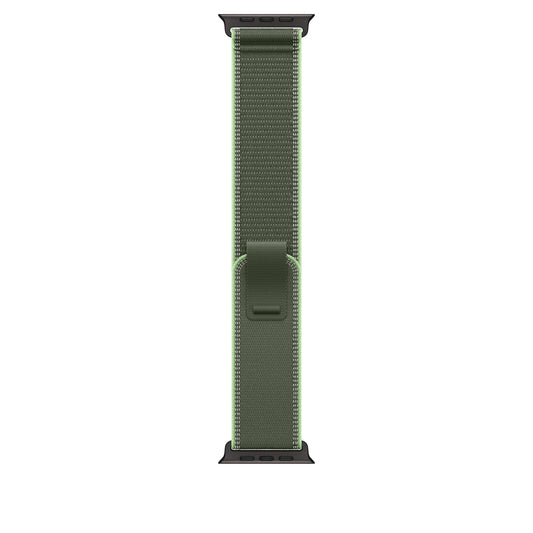 Řemínek pro Apple Watch 44/45/46/49 mm Apple zelený/neonový Trailový tah - M/L - provedení z černého titanu - iSTYLE CZ