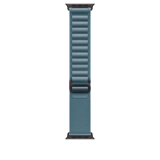 Řemínek pro Apple Watch 44/45/46/49 mm Apple světle modrý Alpský tah - střední - provedení z černého titanu - iSTYLE CZ