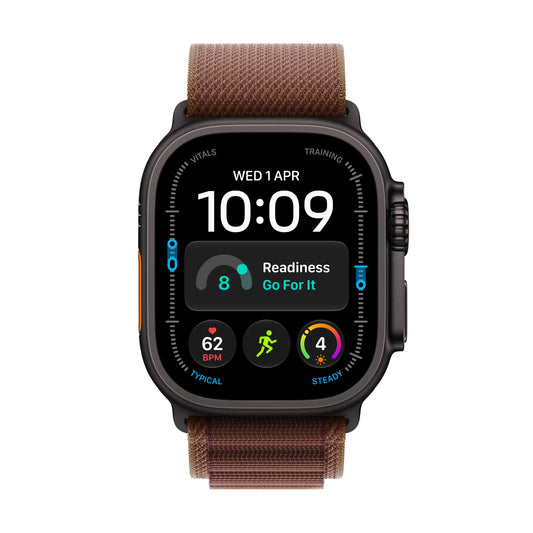 Apple Watch Ultra 4 • GPS + Cellular • 49mm pouzdro z černého titanu • Burgundsky červený Alpský tah – L - iSTYLE.cz