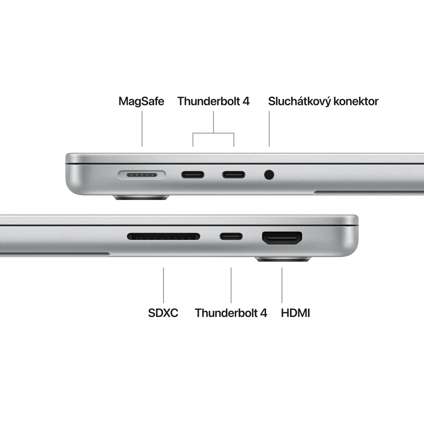 MacBook Pro 14,2", Apple M4 10jádrové CPU, 10jádrové GPU, 16GB, 512GB SSD, CZ - stříbrný