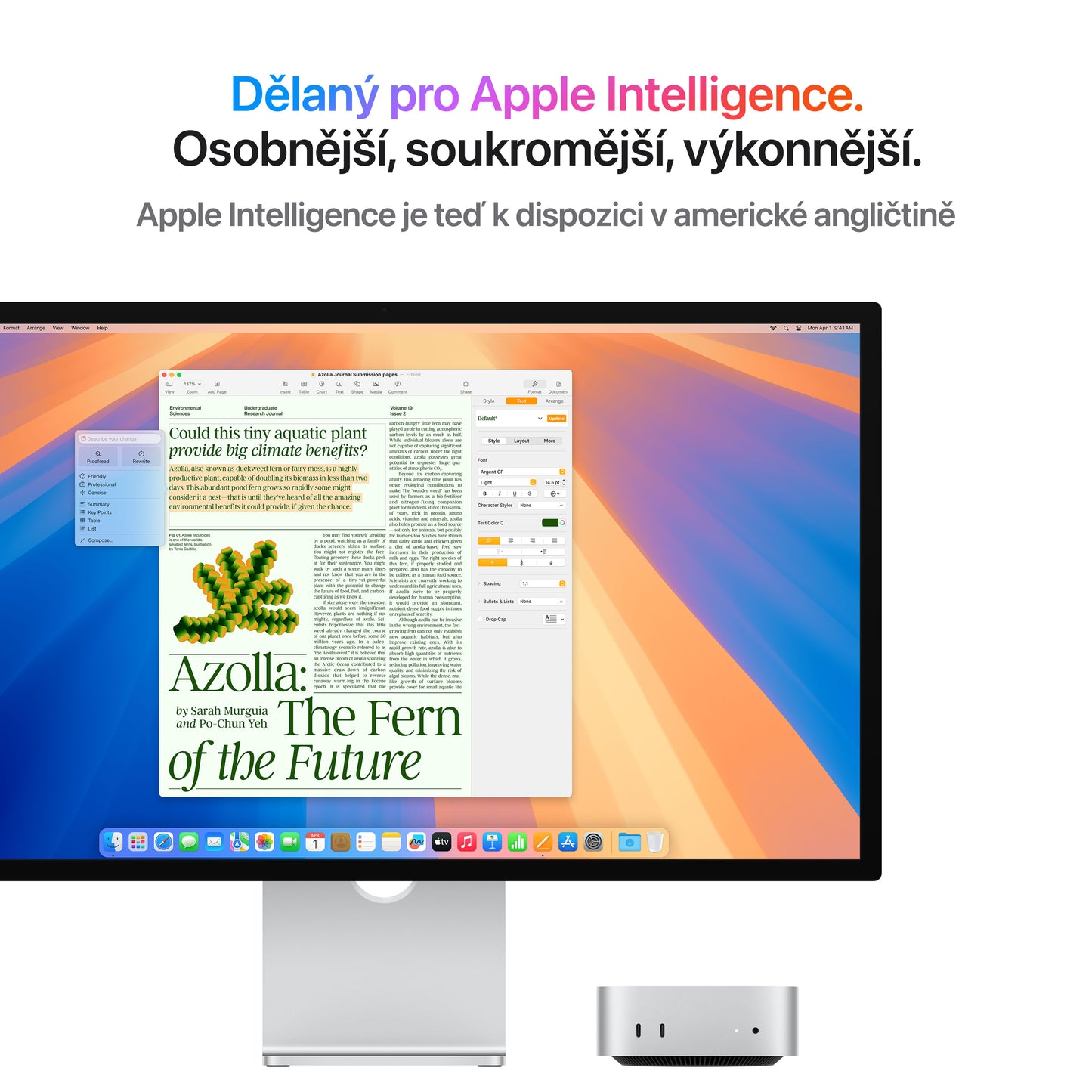 Mac mini, Apple M4 10jádrové CPU, 10jádrové GPU, 16GB, 512GB SSD - stříbrný