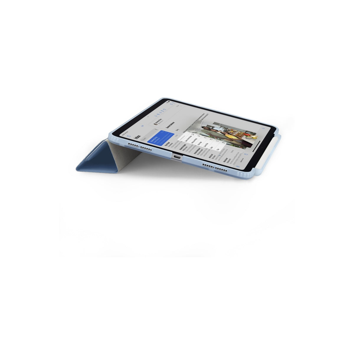 Kryt pro iPad Air 11" Pipetto Origami No3 Pencil Case - světle modrý - iSTYLE CZ