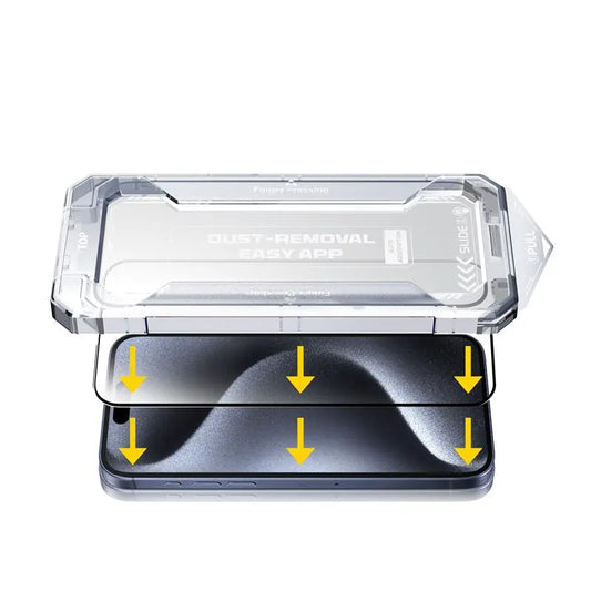 Ochranné sklo pro iPhone 16 Pro Max Mobile Origin Yellow Screen Guard s aplikátorem