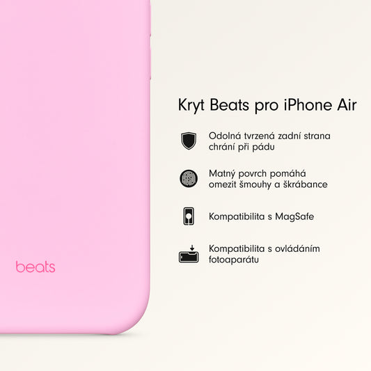 Kryt pro iPhone Air Beats s MagSafe a ovladačem fotoaparátu - oblázkově růžový - iSTYLE CZ