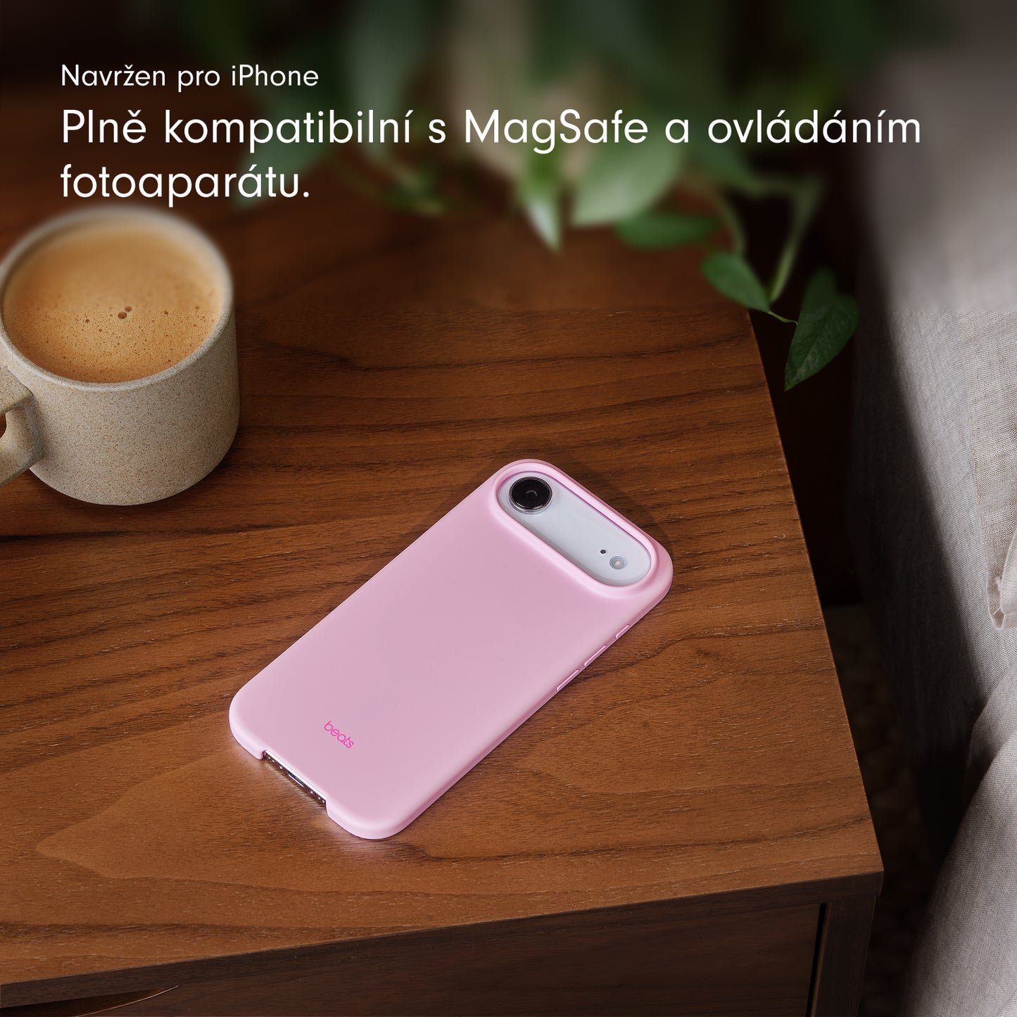 Kryt pro iPhone Air Beats s MagSafe a ovladačem fotoaparátu - oblázkově růžový - iSTYLE CZ