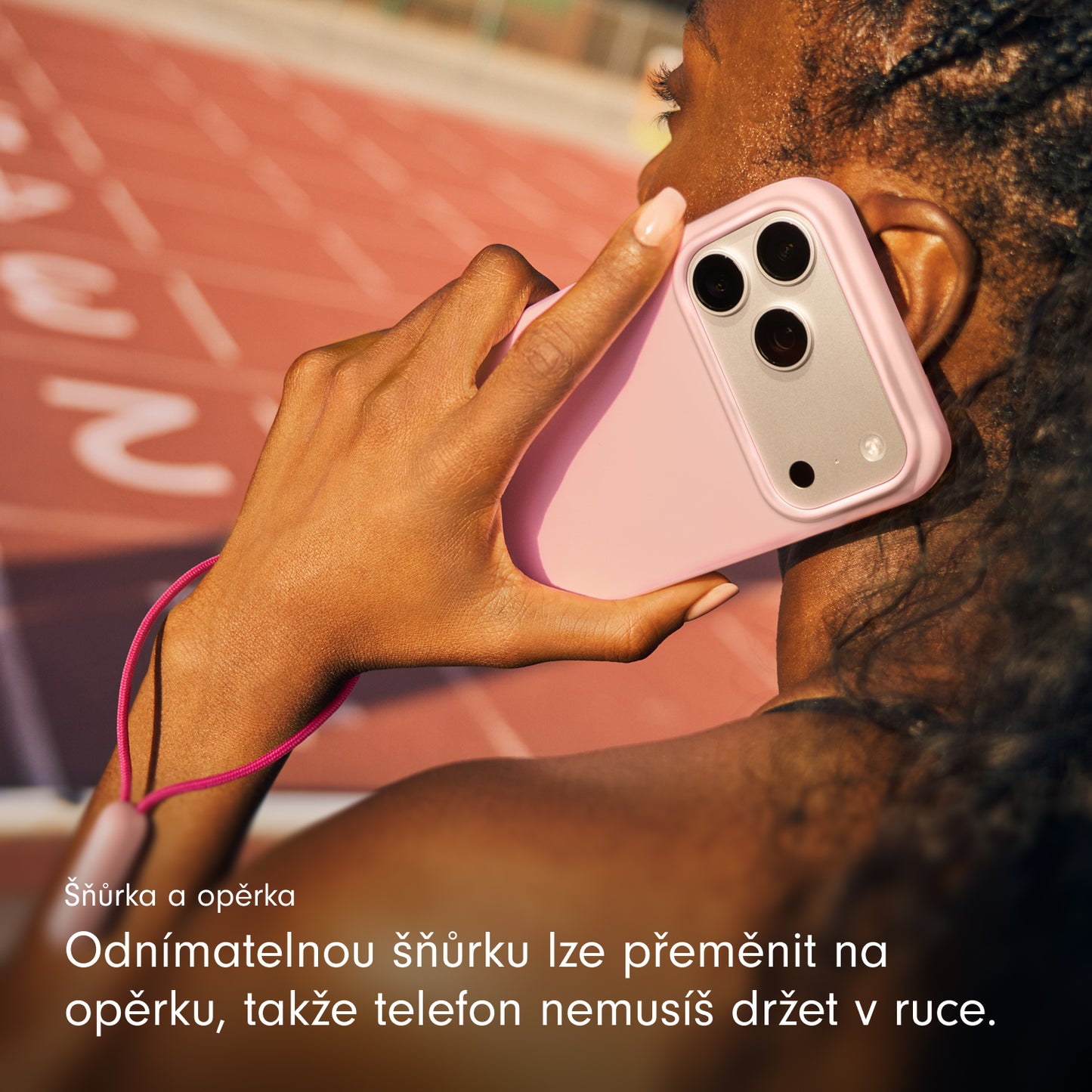 Kryt se stojánkem pro iPhone 17 Pro Max Beats s MagSafe a ovladačem fotoaparátu - oblázkově růžový - iSTYLE CZ