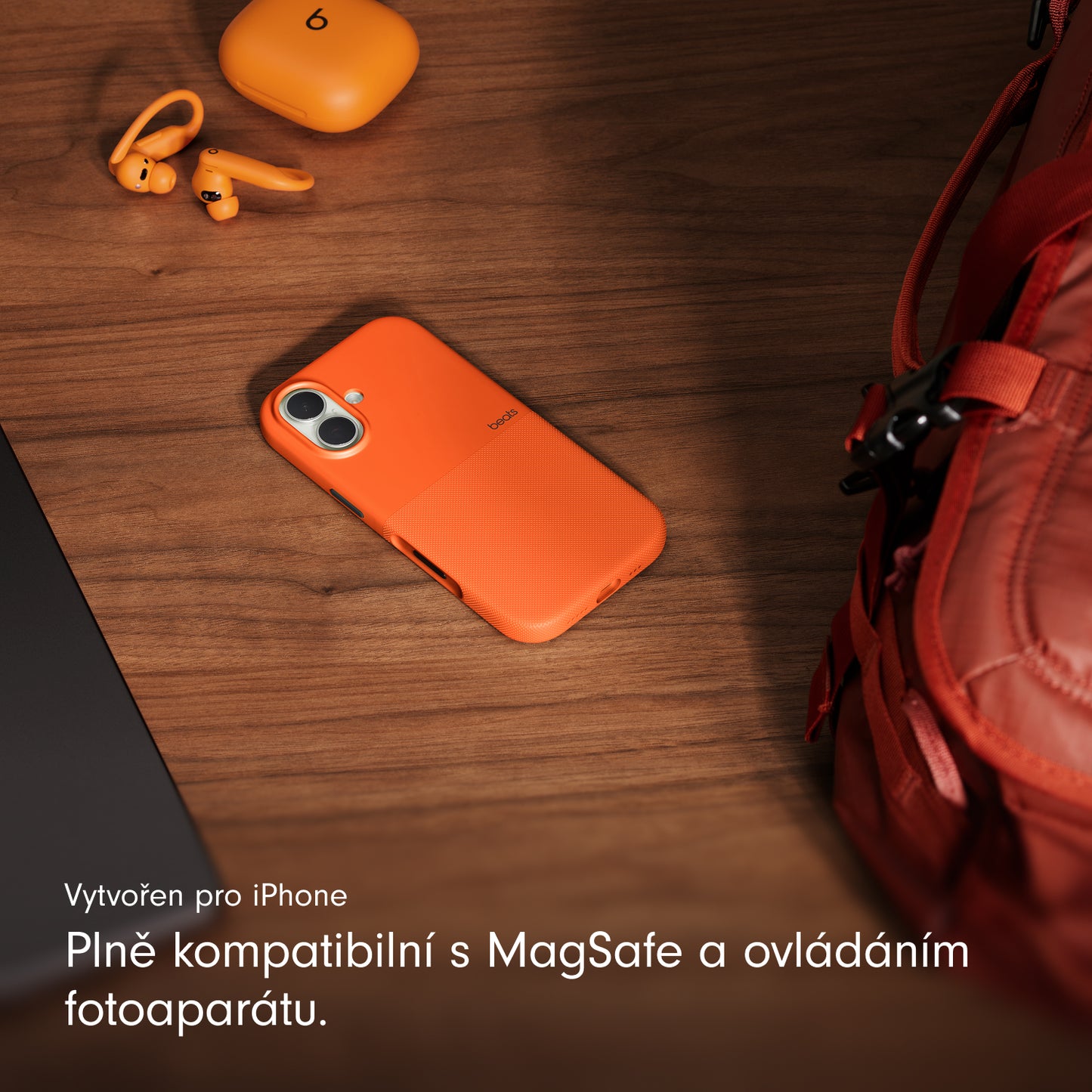 Odolný kryt pro iPhone 17 Beats s MagSafe a ovladačem fotoaparátu - sierra oranžový - iSTYLE CZ