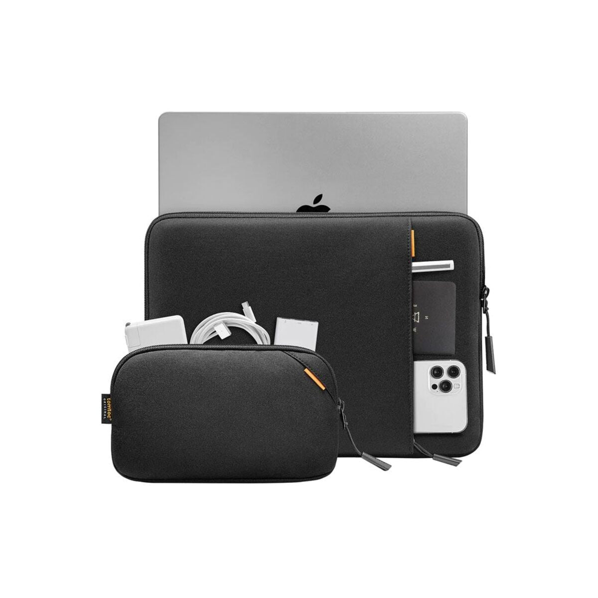 Pouzdro s brašnou pro MacBook 14" tomtoc Sleeve Kit - černé - iSTYLE CZ
