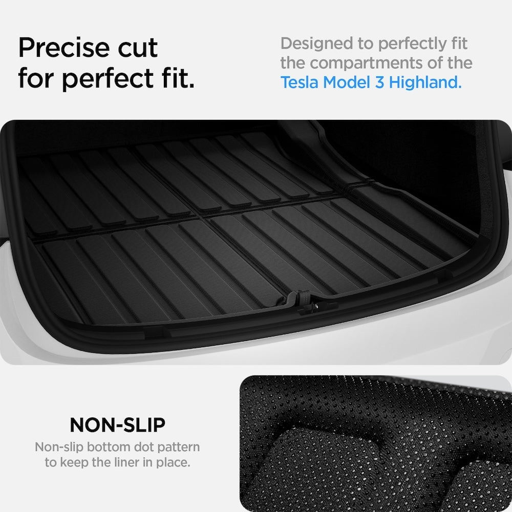 Velká podložka do kufru zadní Spigen Tesla Car Mat Rear Trunk - černá - iSTYLE CZ