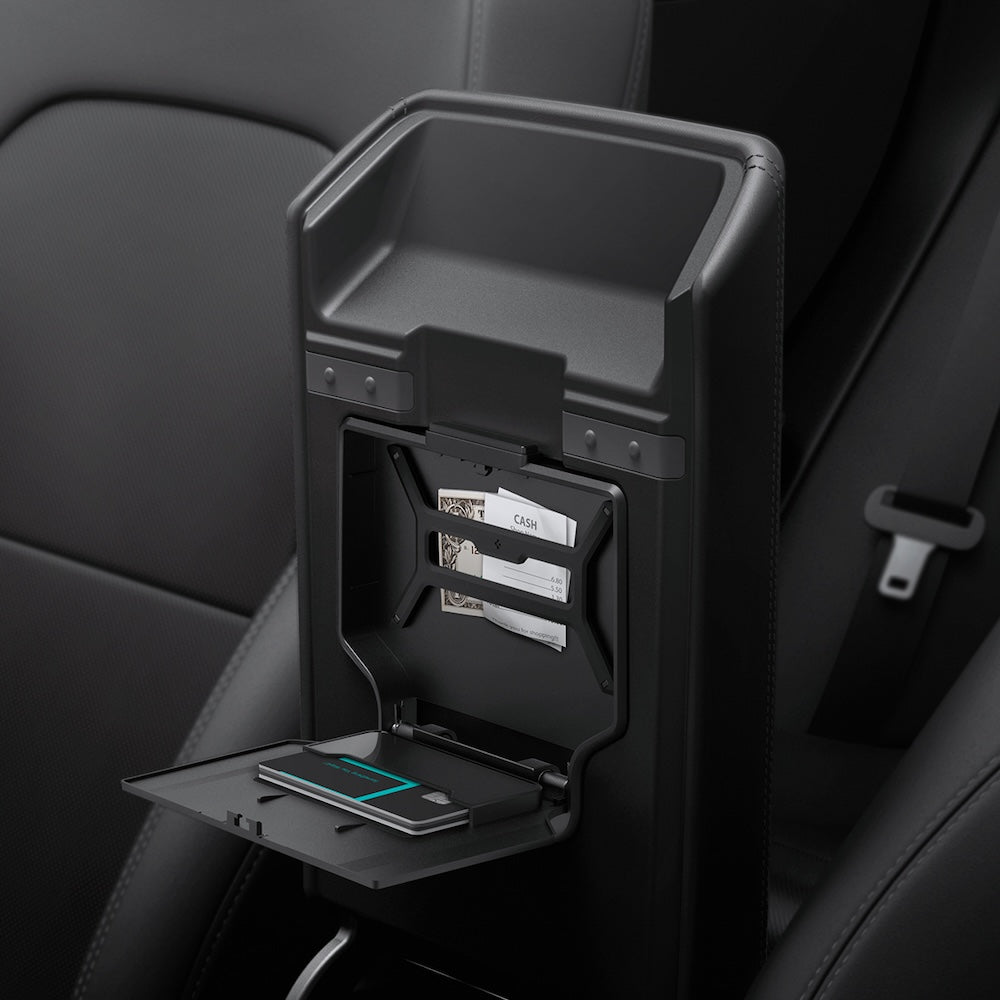 Velký skrytý úložný box Spigen Tesla Center Console Organizer Hidden Storage Box - černý - iSTYLE CZ