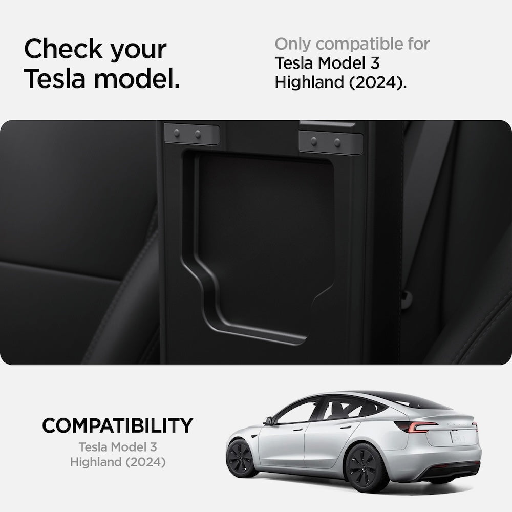 Velký skrytý úložný box Spigen Tesla Center Console Organizer Hidden Storage Box - černý - iSTYLE CZ
