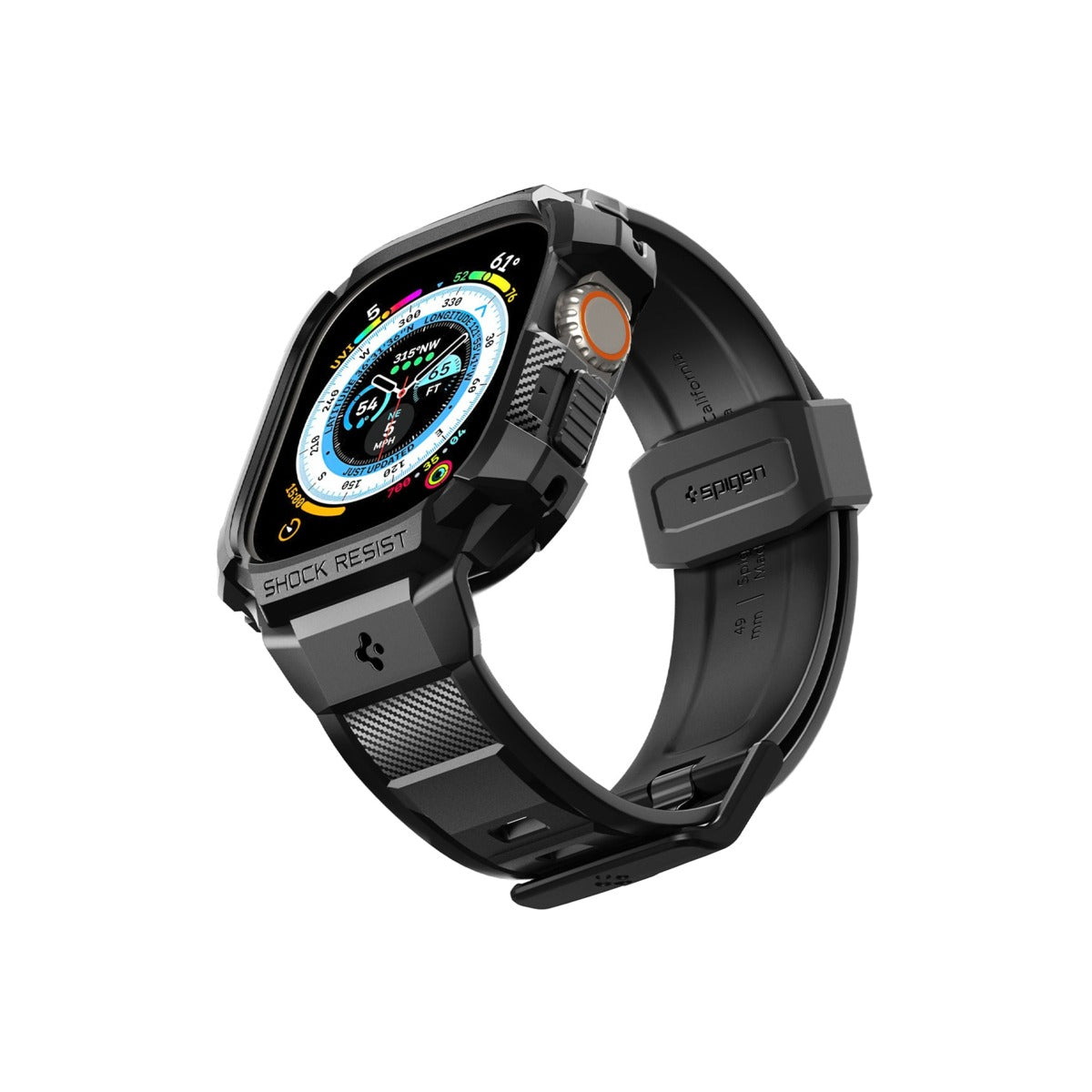 Řemínek pro Apple Watch Ultra 49 mm Spigen Rugged Armor Pro - černý - iSTYLE CZ