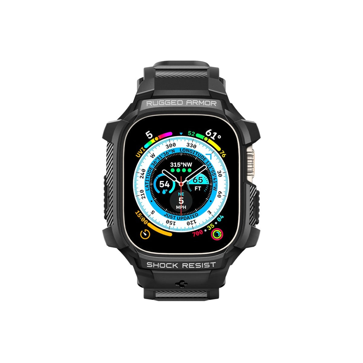 Řemínek pro Apple Watch Ultra 49 mm Spigen Rugged Armor Pro - černý - iSTYLE CZ