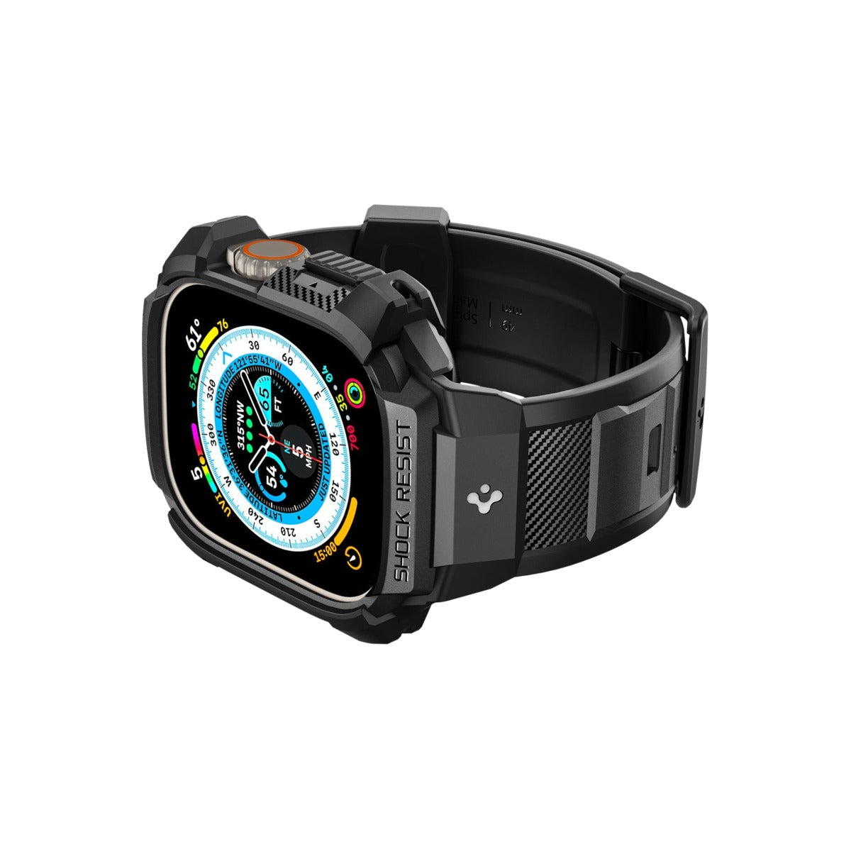 Řemínek pro Apple Watch Ultra 49 mm Spigen Rugged Armor Pro - černý - iSTYLE CZ