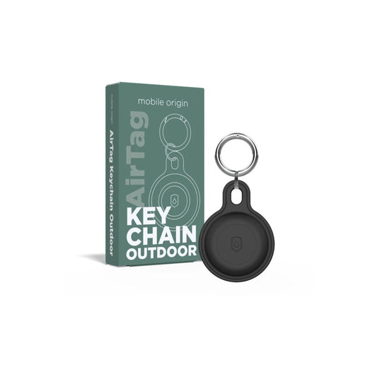 Přívěšek pro AirTag Mobile Origin Airtag Outdoor KeyChain - černý - iSTYLE CZ