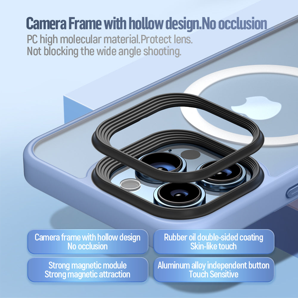 MagSafe kryt na iPhone 16 Plus Blueo Skin Friendly Frosted Case - šedý - iSTYLE CZ