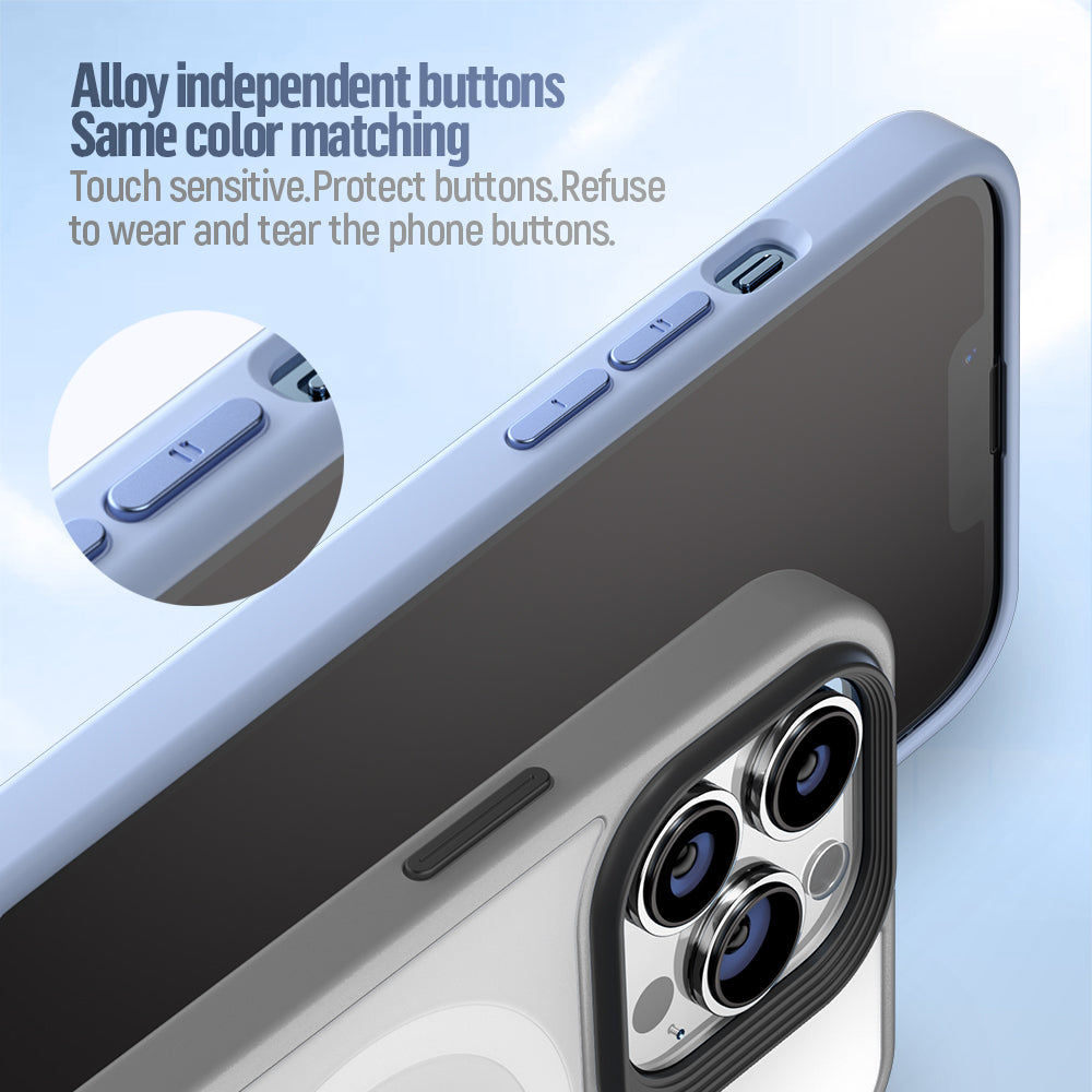 MagSafe kryt na iPhone 16 Plus Blueo Skin Friendly Frosted Case - šedý - iSTYLE CZ