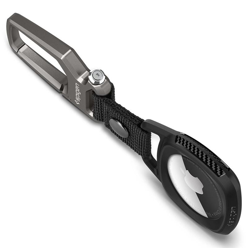 Pouzdro na AirTag Spigen Rugged Armor - černé - iSTYLE CZ