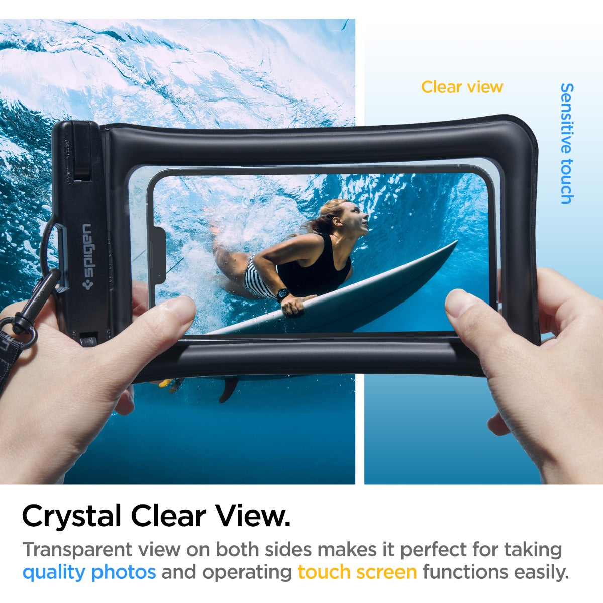 Vodotěsné plovoucí pouzdro Spigen Aqua Shield A610 - černé - iSTYLE CZ