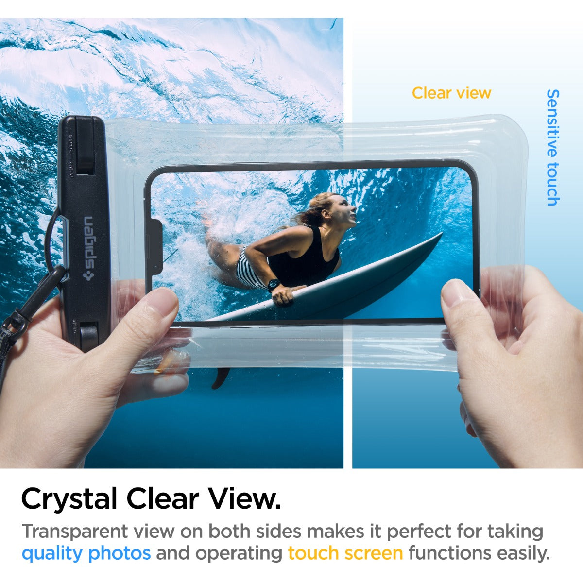 Vodotěsné plovoucí pouzdro Spigen Aqua Shield A610 - průhledné - iSTYLE CZ