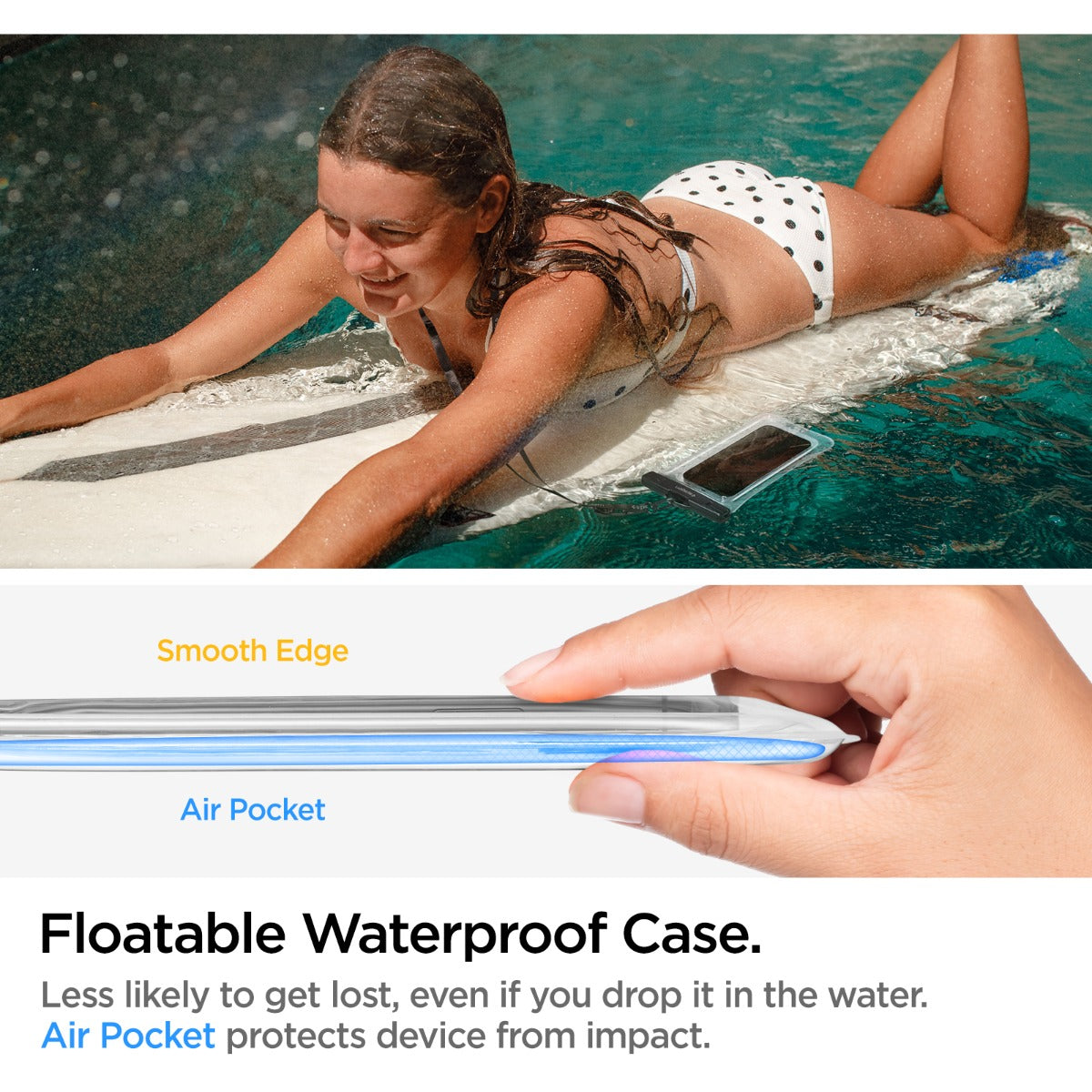 Vodotěsné plovoucí pouzdro Spigen Aqua Shield A610 - průhledné - iSTYLE CZ